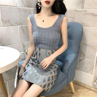 Knit Sleeveless Top / A-line Skirt