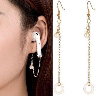 Faux Pearl Apple Airpods Retainer Earring