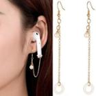 Faux Pearl Apple Airpods Retainer Earring
