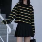 Striped Sweatshirt / Mini Skirt