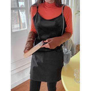 Plus Size Sleeveless Fleece-lined Ribbed Top