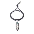 Feather Pendant Necklace Silver - One Size