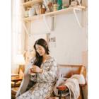 Drawcord-waist Pattern Dress