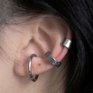 Set Of 3: Alloy Cuff Earring (various Designs) 3 Piece - 2261a - Silver - Cuff Earring - Silver - One Size
