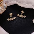 Zircon Pearl Stud Earring As Shown In Figure - One Size