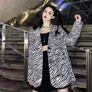 Zebra Print Loose-fit Blazer