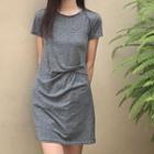 Knot Detail Short Sleeve T-shirt Dress