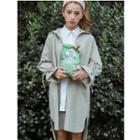 Tie-cuff Snap Button Trench Coat
