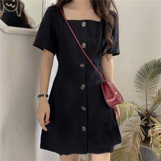 Square Neck Mini A-line Dress