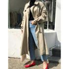 Single-breasted Maxi Trench Coat