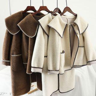 Faux-fur Single-breasted Coat