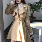 Snap-button A-line Trench Coat