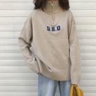 Zip Turtleneck Sweater
