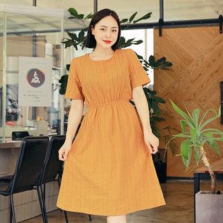 Button-back A-line Dress