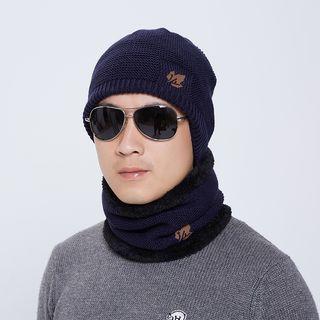 Knit Beanie With Neck Warmer