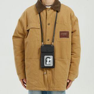 Contrast Collar Button-up Jacket