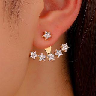 Star Rhinestone Alloy Swing Earring