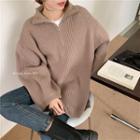 Hooded Half-zip Sweater