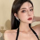 Wing Stud Earring 1 Pair - Silver - One Size