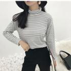 Striped Long-sleeve Slim-fit Top