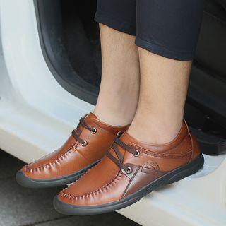 Stitched Lace-up Casual Shoes
