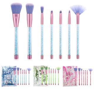Set Of 7: Sequined Makeup Brush
