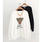 Leopard Print Cotton Sweatshirt
