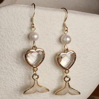 Faux Pearl Drop Earring 1 Pair - 956 - White Faux Pearl - Silver - One Size