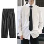 Long Sleeve Shirt With Tie + Pants / Shorts