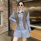 Pinstriped Shirt / Shawl / Set