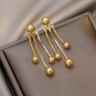 Alloy Fringed Earring 1 Pair - Silver Needle - Gold - One Size