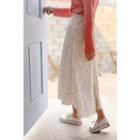 Floral Long Flare Skirt Ivory - One Size