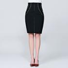 Lace Up Pencil Skirt