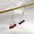 Lock Bead Alloy Fringed Earring 1 Pair - Red & Silver - One Size