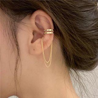 Chain Strap Ear Cuff 1 Pc - Gold - One Size