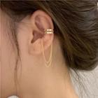 Chain Strap Ear Cuff 1 Pc - Gold - One Size