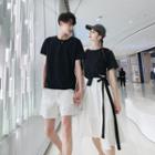 Couple-matching Short-sleeve T-shirt / Shorts / Midi A-line Skirt