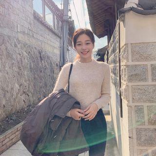 Crewneck Mohair Blend Sweater