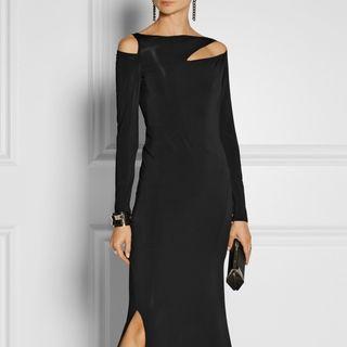 Long-sleeve Cut Out Evening Dress