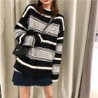 Polo Bear Embroidered Striped Sweater