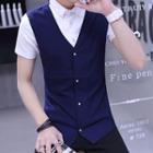Mock Two-piece Short-sleeve Shirt