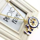 Anchor And Wheel Necklace