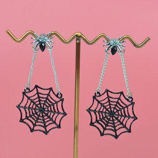 Spider Web Drop Earring