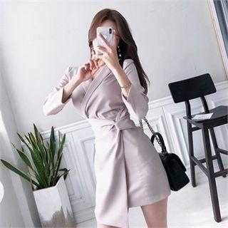 Notched-front Blazer Mini Dress