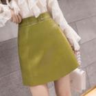 Mini A-line Patent Skirt