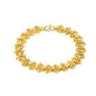 Fashion And Elegant Plated Gold Crown Bracelet Golden - One Size