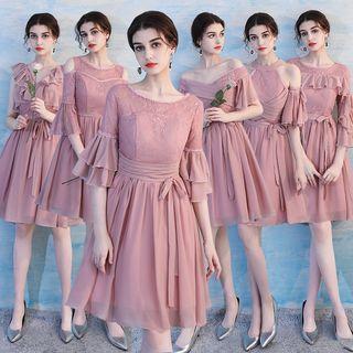 Lace Panel A-line Cocktail Dress (various Designs)