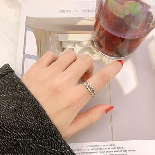 Rhinestone Star Layer Open Ring
