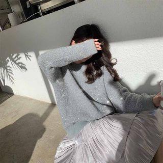 Glitter Crew-neck Sweater