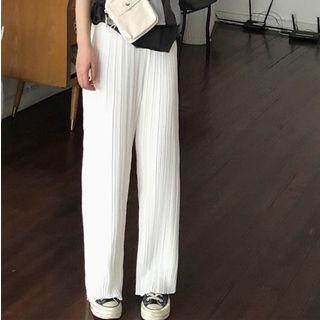 Straight Fit Pants White - One Size